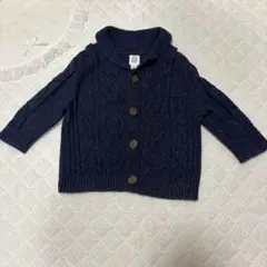 【美品】GAP ネイビー カーディガン ニット 70cm