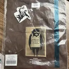 【展示会限定品】BANKSY 猿グラフィック Tシャツ Lサイズ ブラウン