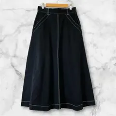 【ローリーズファーム】ロングスカート Aライン フレアスカート ウエストゴム