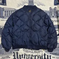 80s Eddie Bauerダウンジャケット ネイビー 黒タグ グースダウン