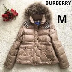 BURBERRY BLUE LABEL♪ファーフード付きダウンジャケット　38