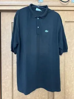 【古着】LACOSTE ブラック ポロシャツ XXL