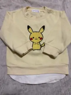 monpoke ピカチュウ 裏起毛 トレーナー 80cm