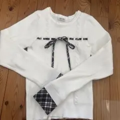 INGNI チェックリボントップス