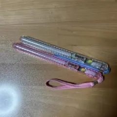 LEDペンライト 2本セット ピンク 透明