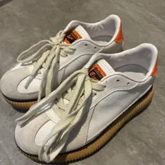 Onitsuka Tiger スニーカー 厚底 ホワイト オレンジ 27cm - メルカリ