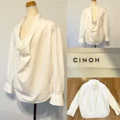 CINOH チノ　オフタートル　ホワイトブラウス　長袖シャツ　白　フリーのサムネイル