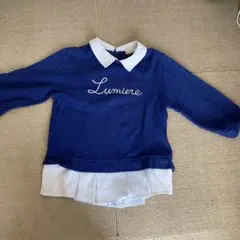 Lumiere刺繍 ネイビー トレーナー