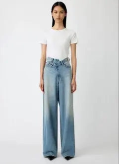 moussy CROSS WAIST WIDE ストレート 0サイズ
