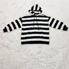 DAZY ボーダー柄パーカー オーバーサイズ