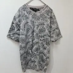 セマンティックデザイン Vネック Tシャツ M 総柄 ボタニカル 半袖のサムネイル