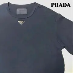 ✨美品✨PRADA 三角ロゴプレート　コットン Tシャツ　メンズ　ブラックのサムネイル