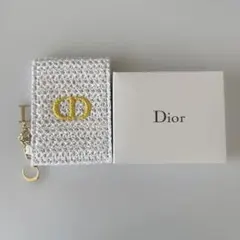 【新品】Dior ノベルティ ホワイト編み込みミラー　ディオール