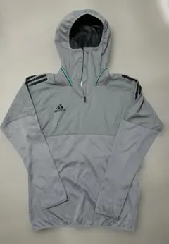 adidas サッカー ピステ フーディー グレー M
