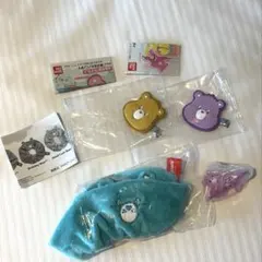 ケアベア　ガチャ　ヘアクリップ　シュシュ　つまんでつなげてマスコット