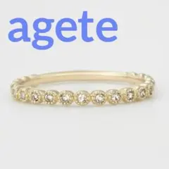ma様専用 agete 美品 V字透かしダイヤモンドリング 販売証明書付き