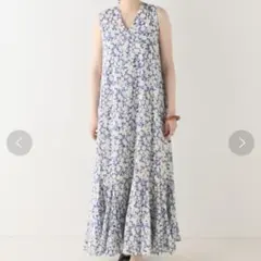 MARIHA 夏の月影のドレス 36 ブルー ノースリーブワンピース 美品