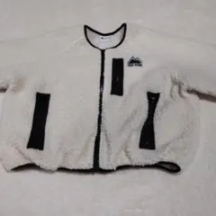 FIRST DOWN フリースジャケット Mサイズ クリーム