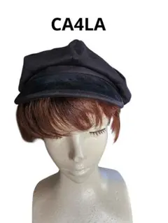 カシラ　CA4LA 黒のキャスケット 8パネルデザイン