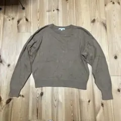 UNIQLOCクルーネックセーター ブラウン