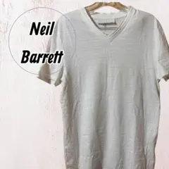 Neil Barrett Vネック半袖Tシャツ 白 XS