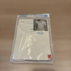 ユニクロ　エアリズム　コットン　ブレンドユーネックT　半袖　100cm