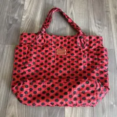 MARC BY MARC JACOBS 赤と黒の水玉模様トートバッグ