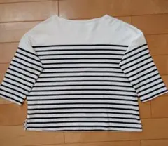 無印良品　七分袖ボートネックカットソー