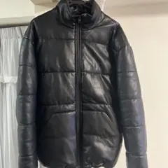 STONE HEAD ブラック フェイクレザージャケット