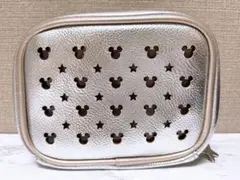 ディズニー ミッキー シルバーポーチ