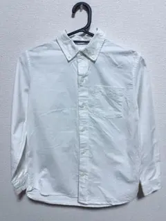 ホワイトボタンダウンシャツ 長袖 コットン