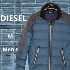 DIESEL ディーゼル デニム切替 ライダース 中綿ジャケット ロゴワッペンM