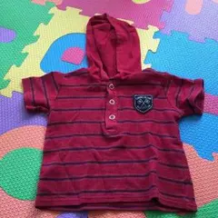 コムサパーカーつきポロシャツ