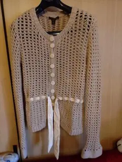 新品タグ付☆LOUIS VUITTON☆カシミヤローゲージリボンカーディガン M