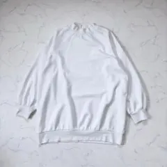 GU/スウェット/メンズXL/白/モックネック/オーバーサイズ/ゆったり