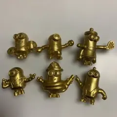 ゴールド ミニオン フィギュア 6体セット