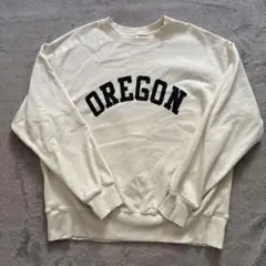 coca ヘビーウェイト 裏起毛 カレッジスウェット OREGON 黒文字 M