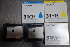 リコー GC 31H インクカートリッジ 4個セット Lサイズ 使いかけ - メルカリ