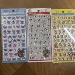ボンボンドロップシールミニ　ディズニー3枚セット