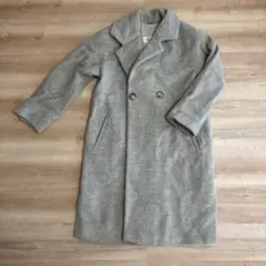 MaxMara グレー ダブルブレストロングコート