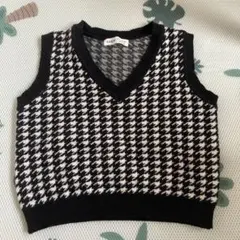 SHEIN ハウンドトゥース Vネックベスト EU 152 US 11y
