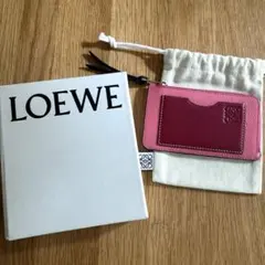 LOEWE ロエベ フラグメントケース ミニ財布 ロゴ刻印 グリーン 