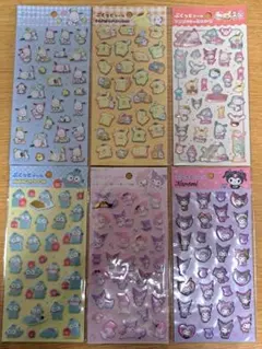 ダイソー　サンリオ　ぷくっとシール　6枚セット