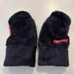 フリース 黒 指なし手袋