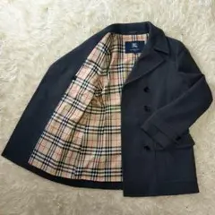 極美品 Burberry バーバリー ピーコート ウール ノバチェック 40