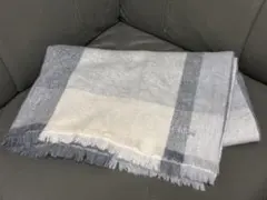 Chloé カシミヤ　ストール チェック柄 グレー ホワイト