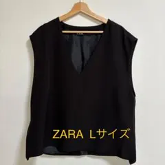ZARA ベスト　黒　Lサイズ　レディース　レイヤード　ザラ