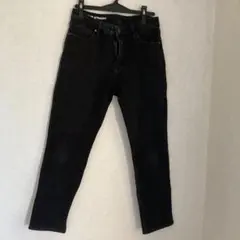 無印良品ブラック スリムストレート デニムパンツ レディース