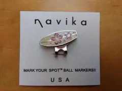 ゴルフ　花柄マグネットマーカー