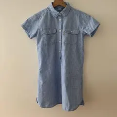 美品mont-bell ドライタッチ半袖ワンピース 150 チェックのサムネイル